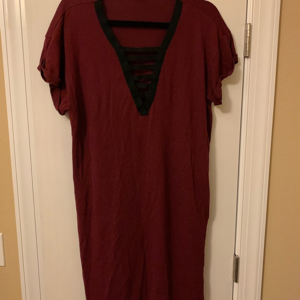 Burgundy comfy dress